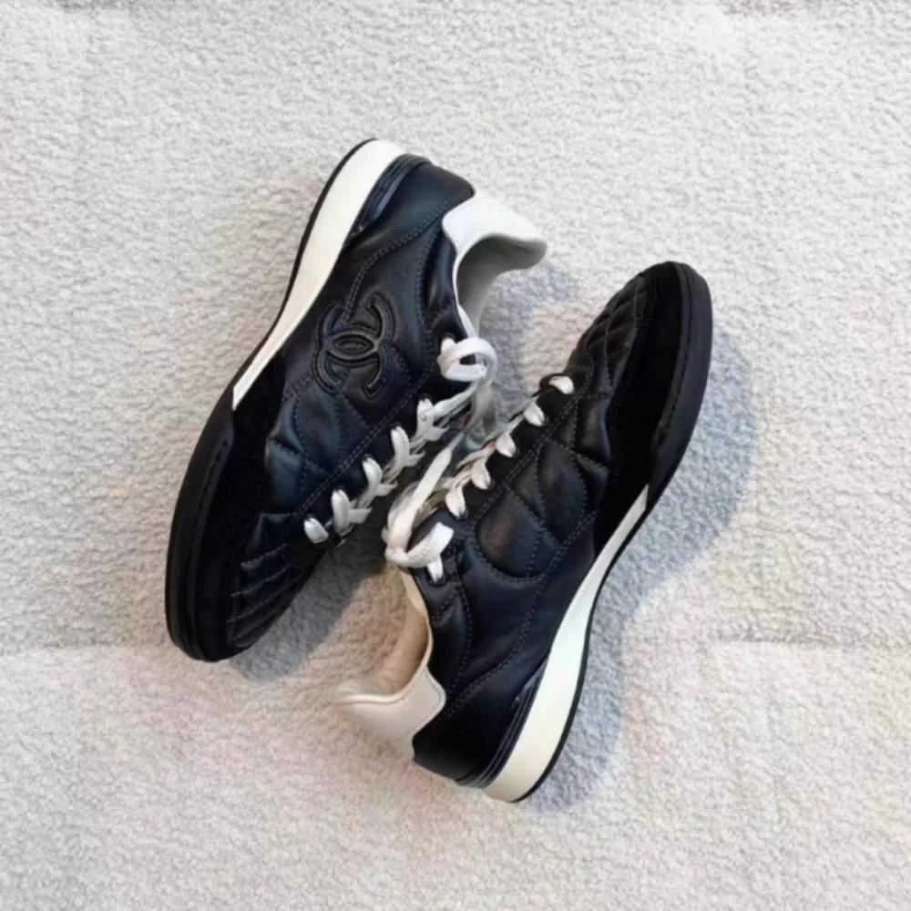 CHANEL Black and White Quilted Ankle Booties - Picture 5 of 7